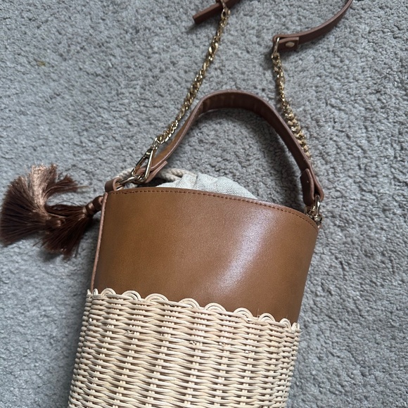 Aldo Woven Drawstring Bucket Bag - Picture 4 of 7